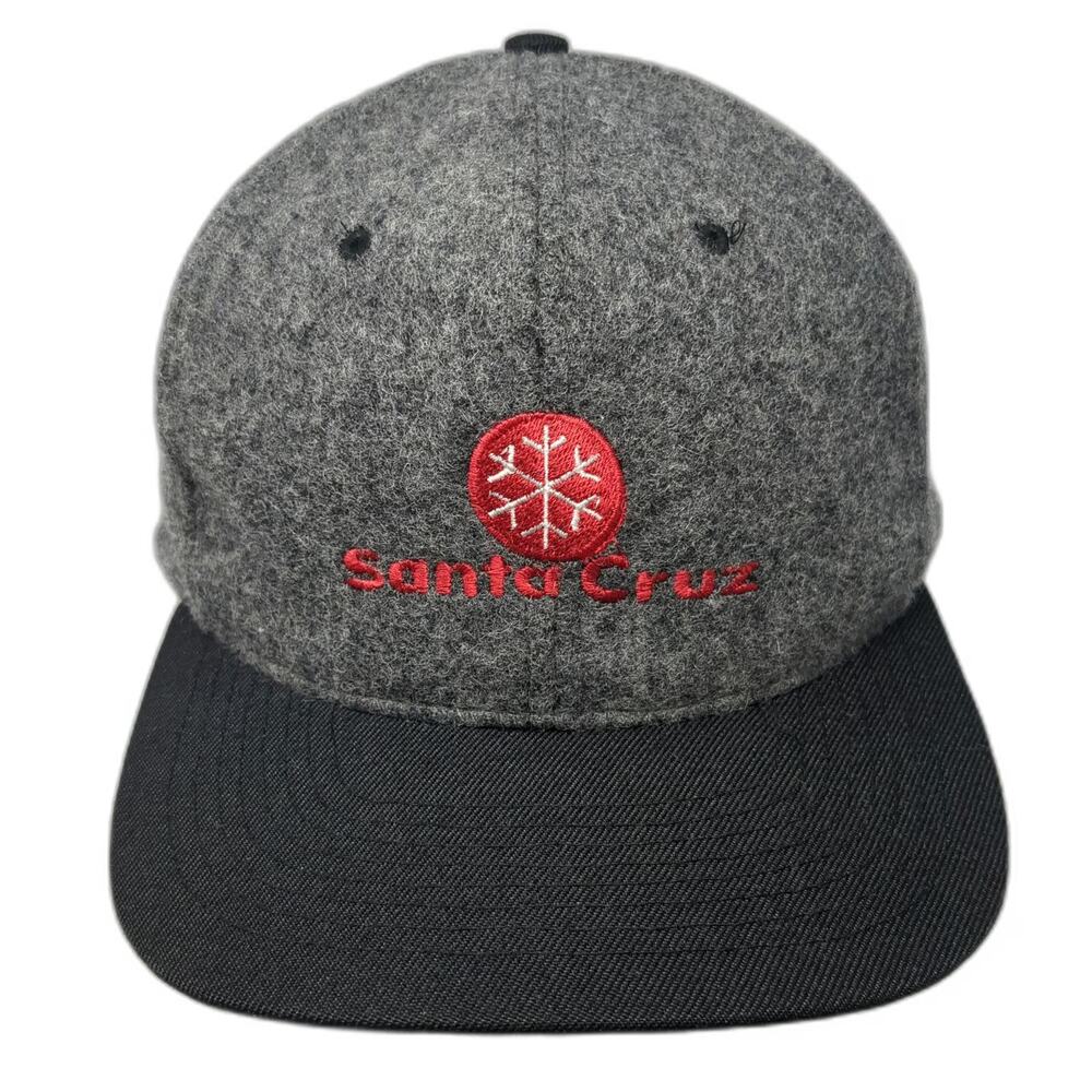 Headmaster Snapback Gray Black One Size Wool Blend Santa Cruz Snowflake Hat